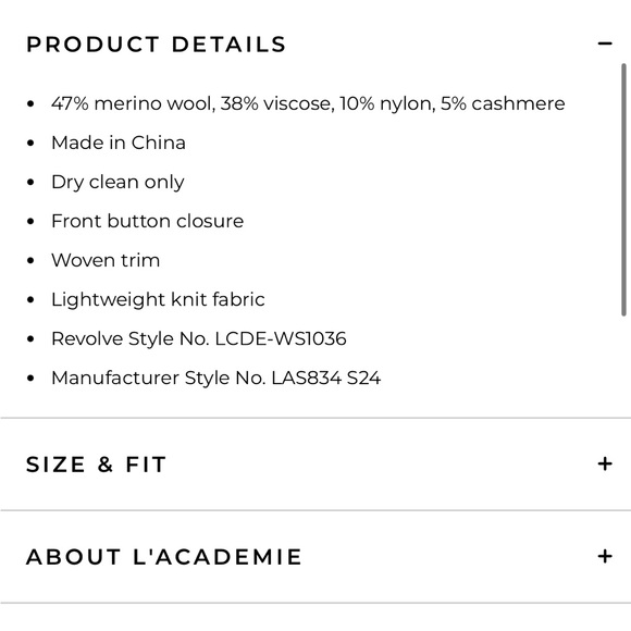 ✨NWT✨ L’Academie by Marianna Calanth Striped cashmere merino wool blend Vest , M - Picture 4 of 9